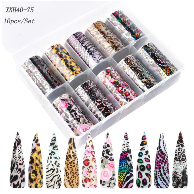 Nail Art Sticker Snake Skin Animal Grain Nail Star Paper Transfer Paper Laser Paper Nail Art Sticker Snake Skin Animal Grain Nail Star Paper Transfer Paper Laser Paper